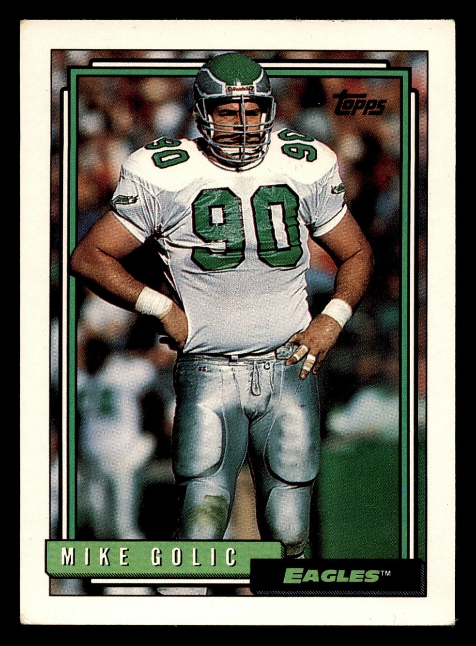 1992 Topps #397 Mike Golic Football Card Eagle